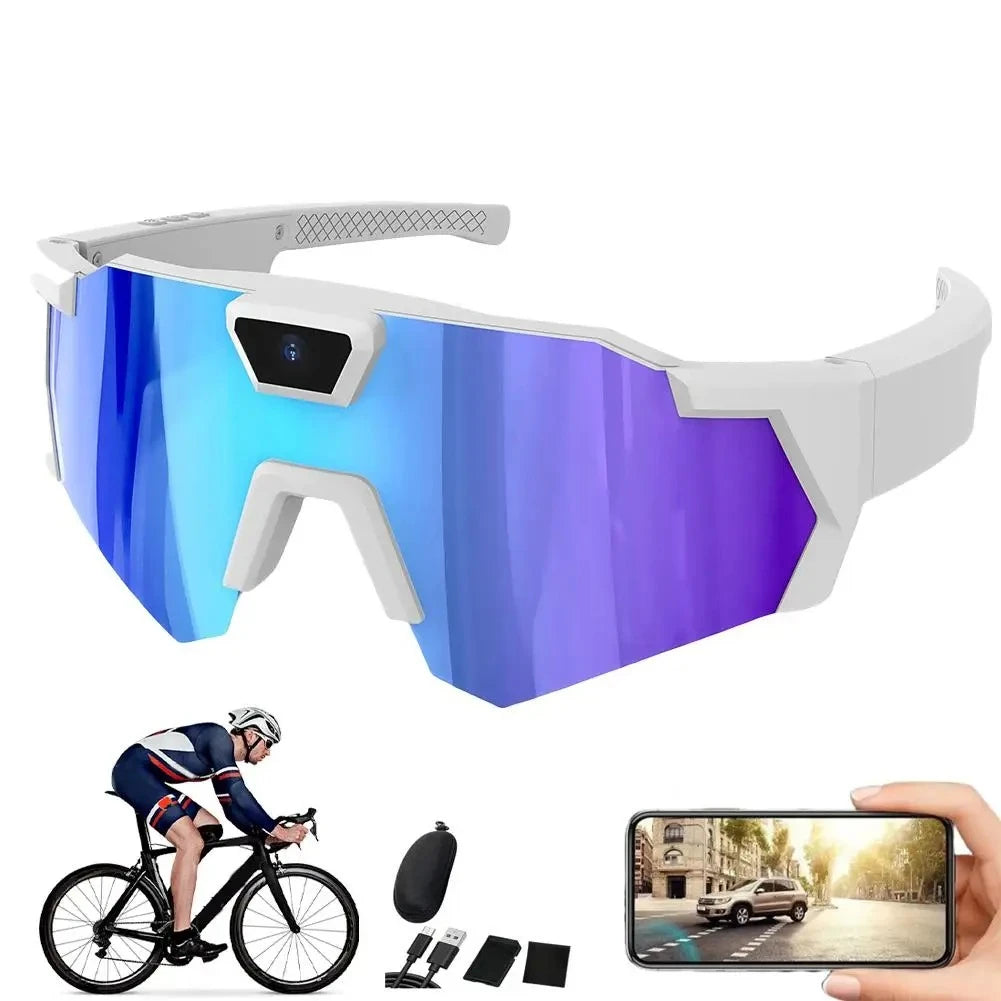 HD Recording Smart Glasses – POV Action Camera Sunglasses for Cycling & Outdoor Sports